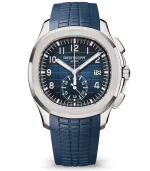 Patek Philippe Aquanaut 5968G-001 Blue Dial Flyback Chronograph 18K White Gold Mid Night Blue Rubber Straps