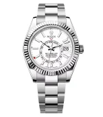 Rolex Sky-Dweller 336934-0003 Steel & White Gold Fluted Bezel Oyster Bracelet