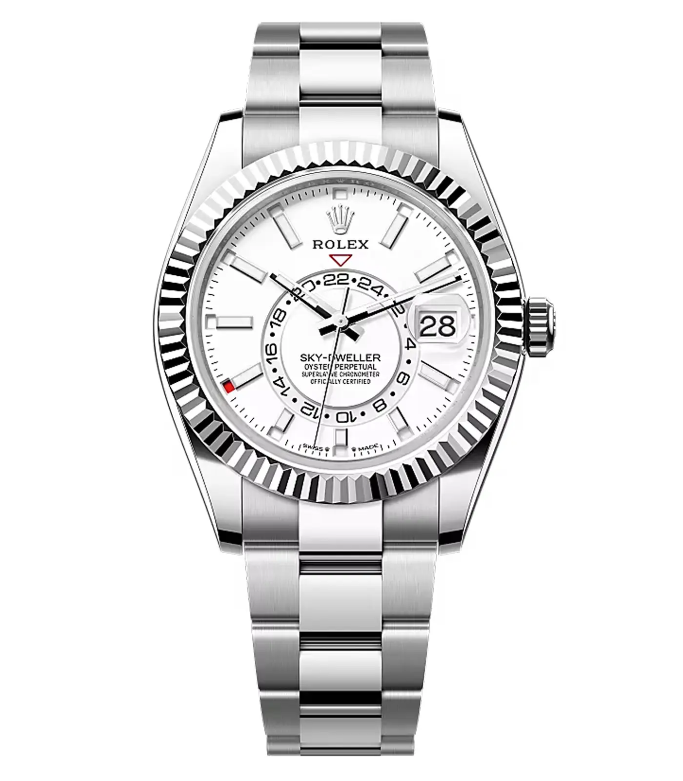 Rolex 336934-0003 1 Rolex Sky-Dweller 336934-0003 Steel & White Gold Fluted Bezel Oyster Bracelet - Image 1