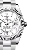 Rolex Sky-Dweller 336934-0003 Steel & White Gold Fluted Bezel Oyster Bracelet - Image 2